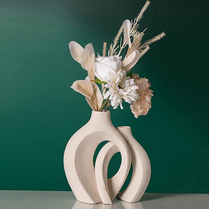 Round Modern Vase for Nordic Minimalist Book Style Shelf Decor