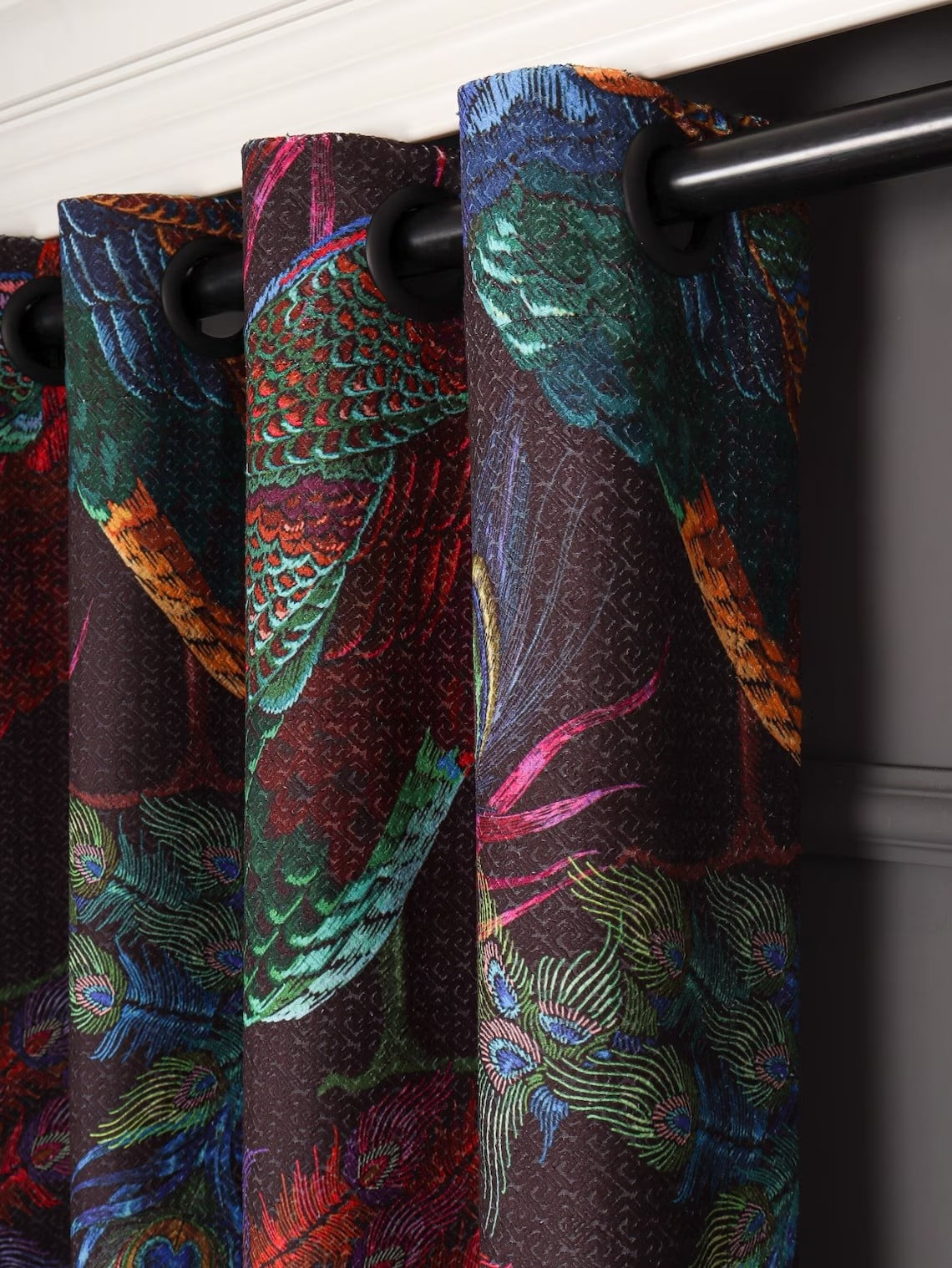 Peacock Curtains for Interior Decor