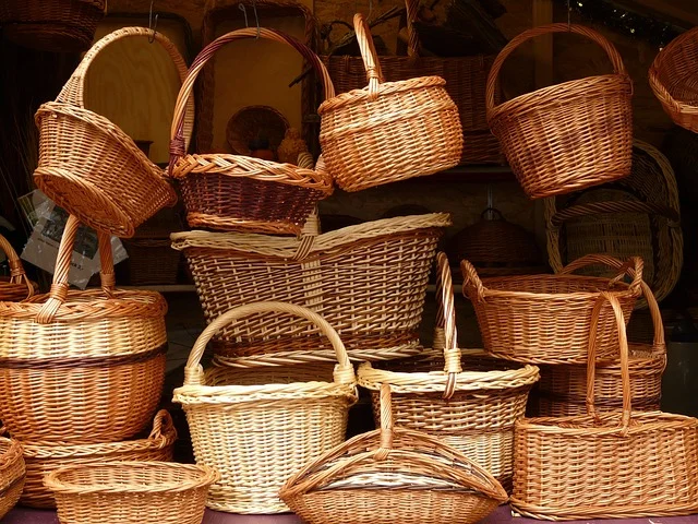 Woven Rattan Wall Basket