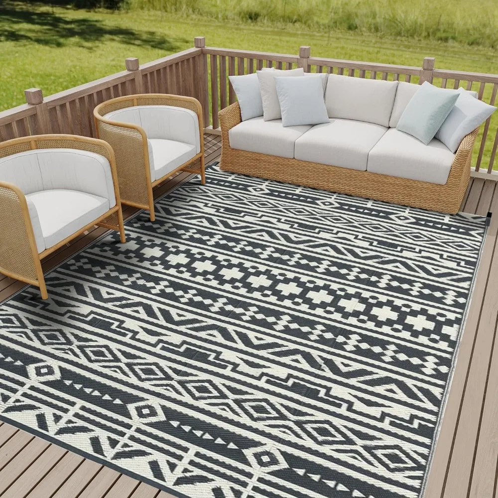 Outdoor Rug, Outdoor Rugs Waterproof Mat Rugs for Patios Clearance Carpet, Camping Rugs Large Plastic Straw Rug, Patio Rug