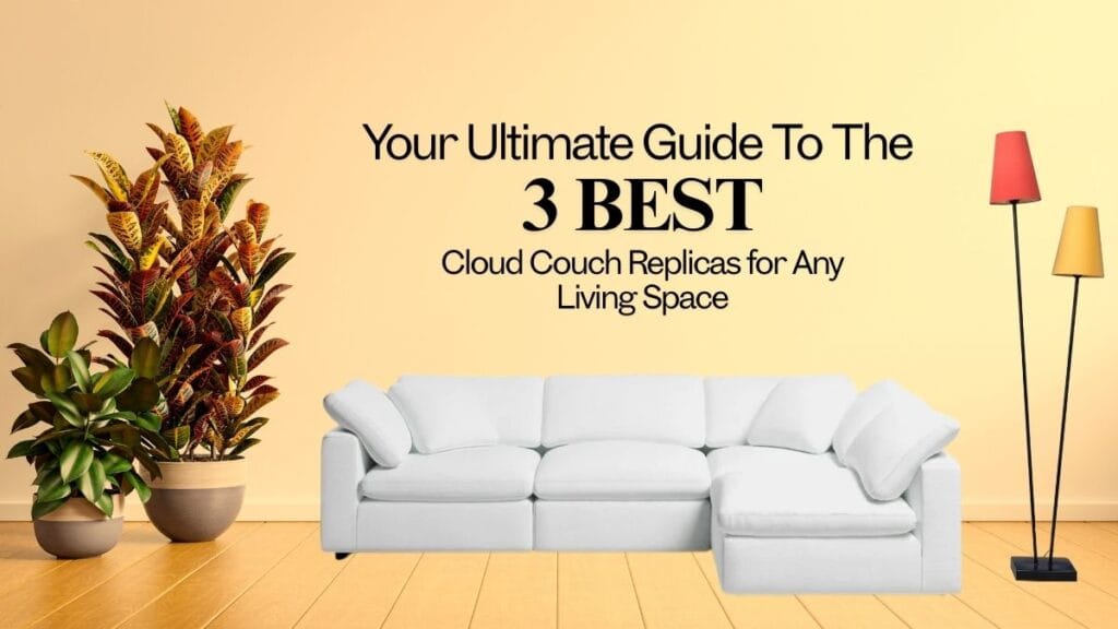 Cozy cloud couch replica in a stylish living room setting, showcasing comfortable and elegant furniture ideal for any home decor.