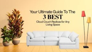 Cozy cloud couch replica in a stylish living room setting, showcasing comfortable and elegant furniture ideal for any home decor.