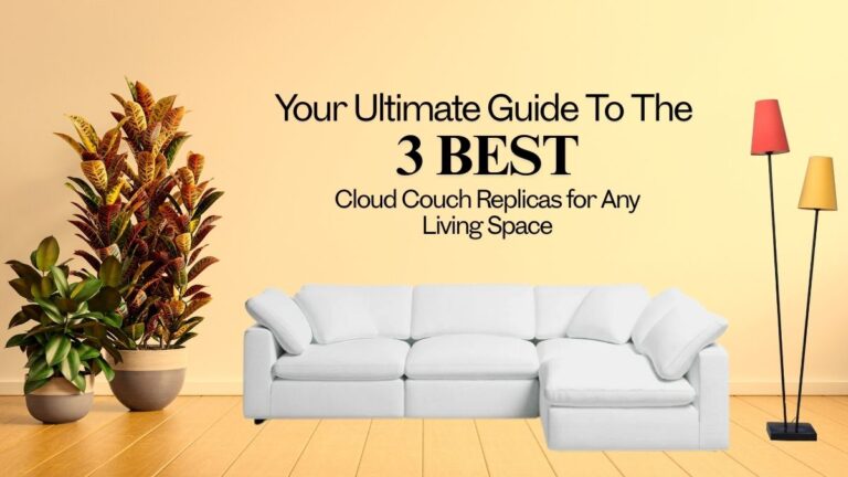 Cozy cloud couch replica in a stylish living room setting, showcasing comfortable and elegant furniture ideal for any home decor.