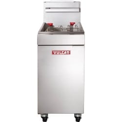 Vulcan LG400 15 1/2" W Freestanding Single-Tank 45-50 lb Gas Fryer - 120,000 BTU