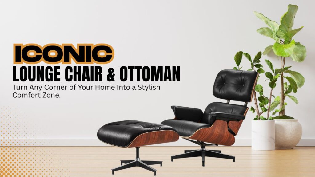 Iconic lounge chair in modern living room
